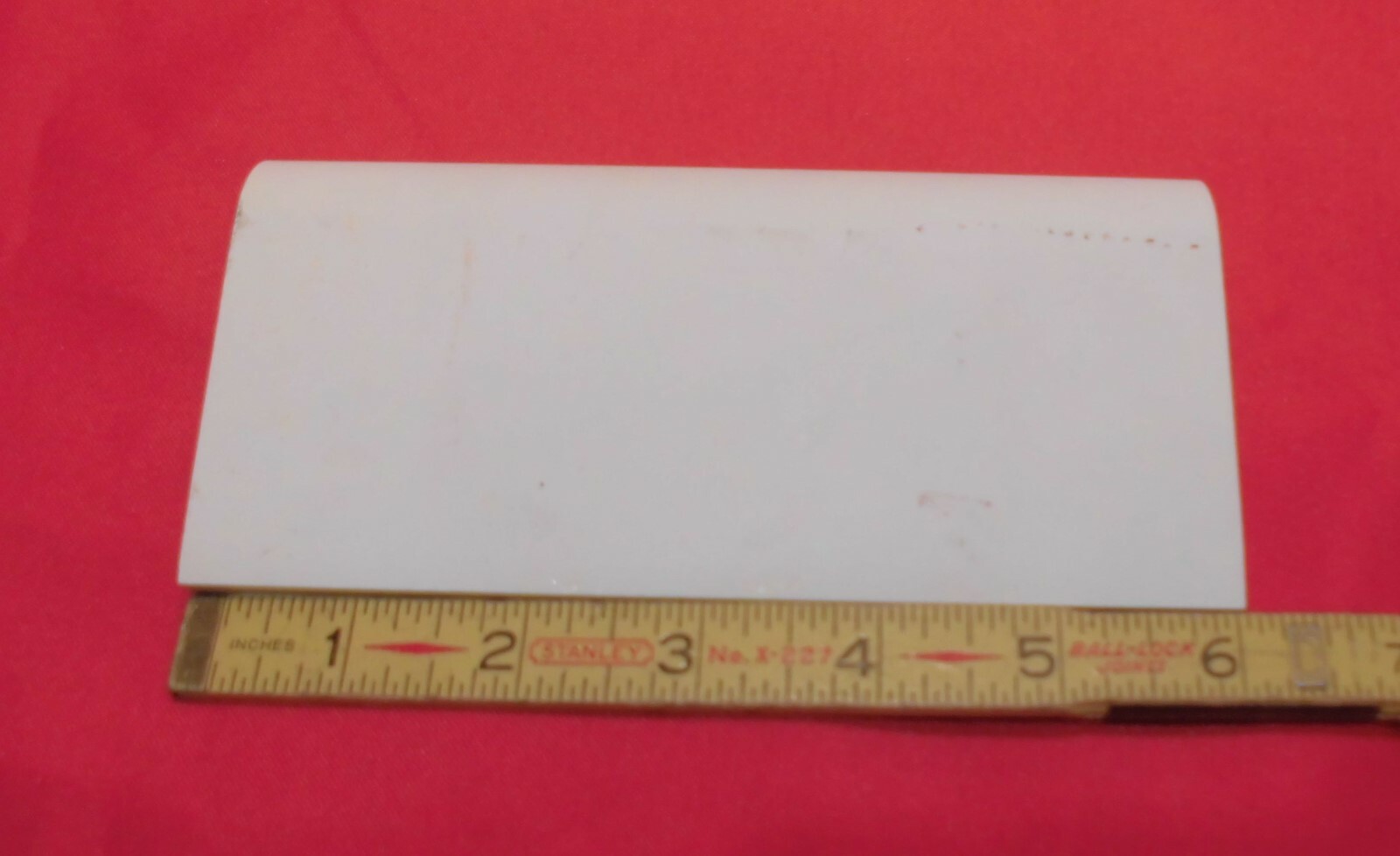 1 pc. Ivory – Yellow: Cove Base Ceramic Tile: Flat Top, Robertson Co. 3″ X 6″