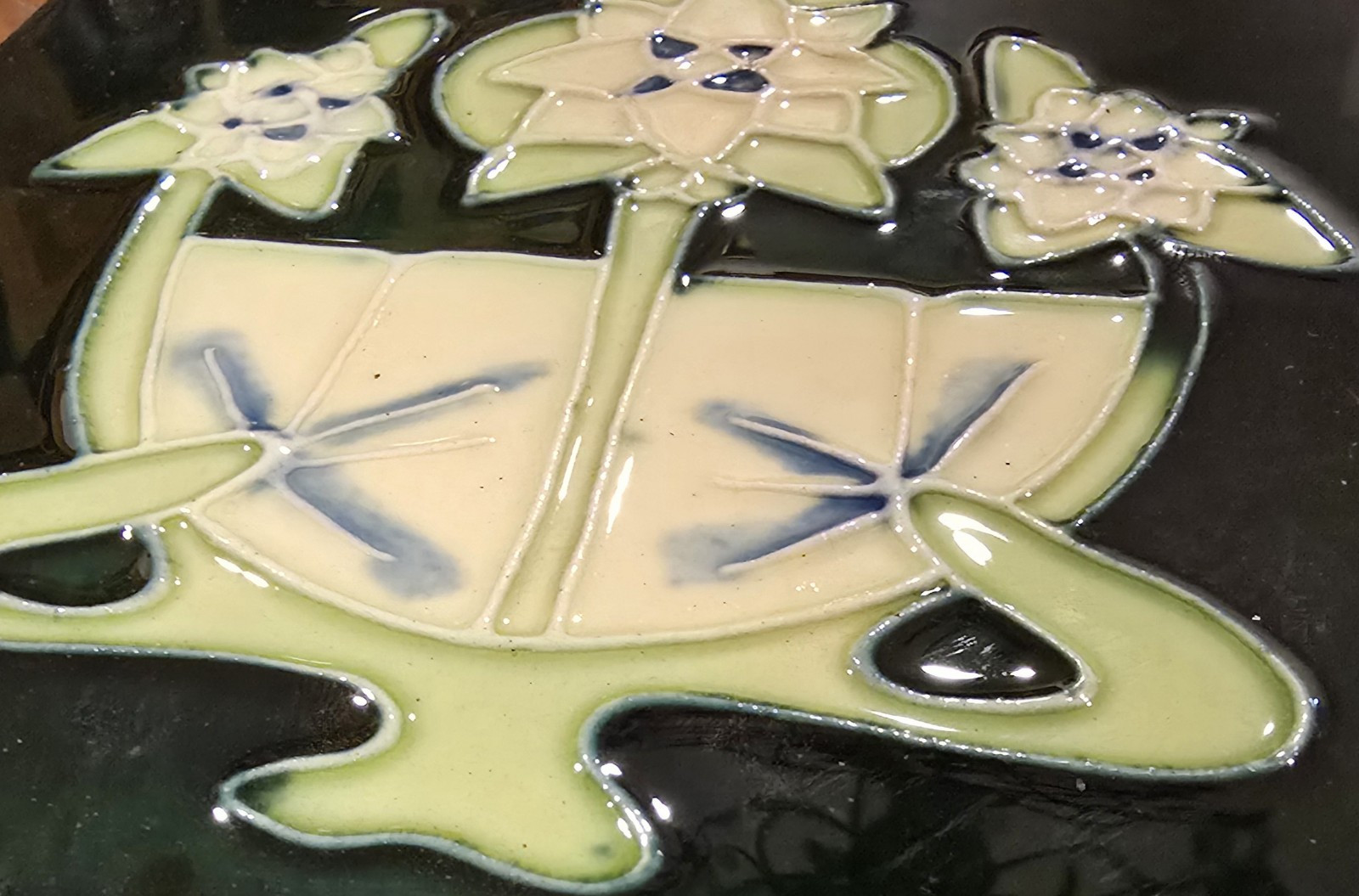 Art Nouveau Vintage Ceramic Tile Majolica Reproduction More Available