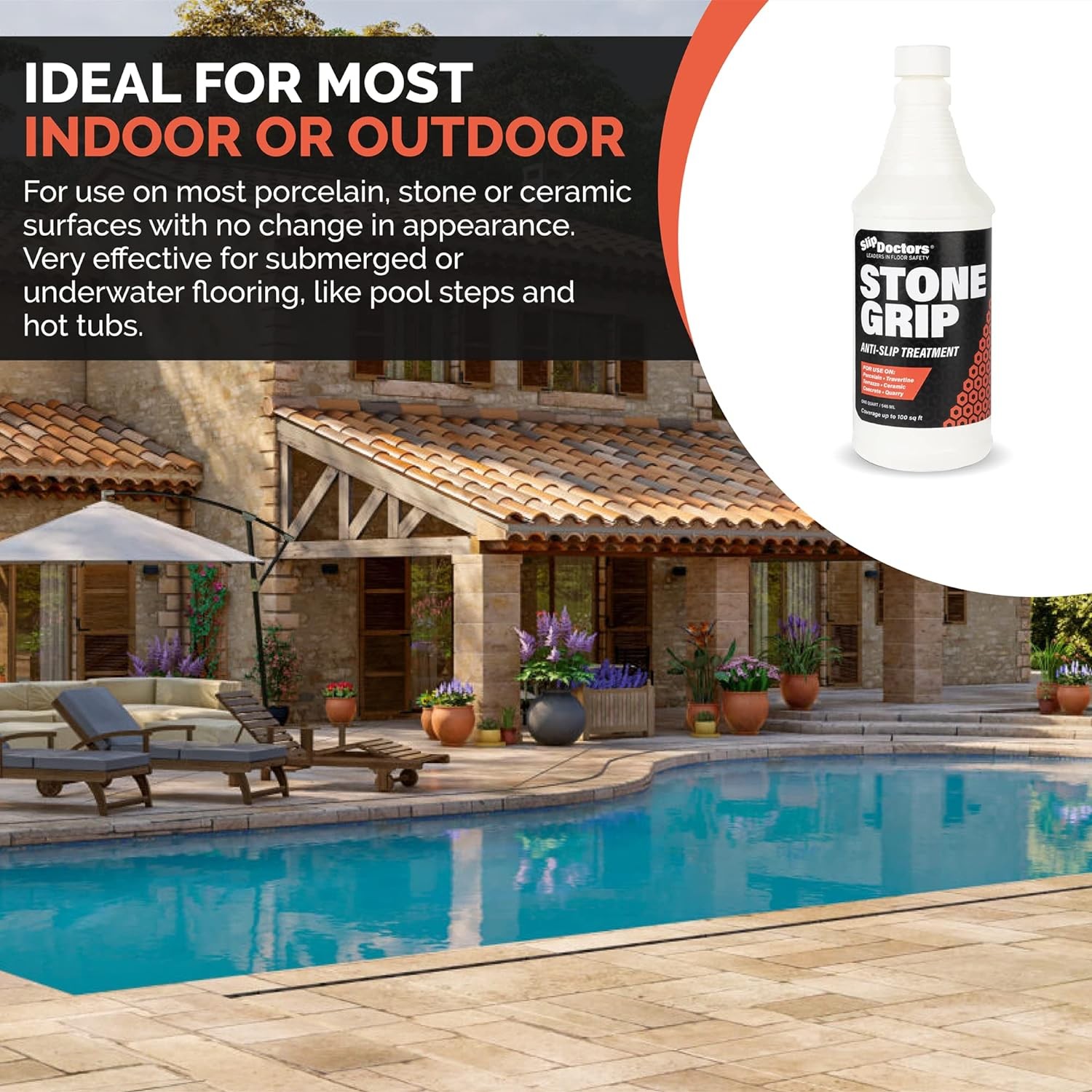 Stone Grip Industrial (Quart) Non-Slip Floor Treatment for Tile and to…