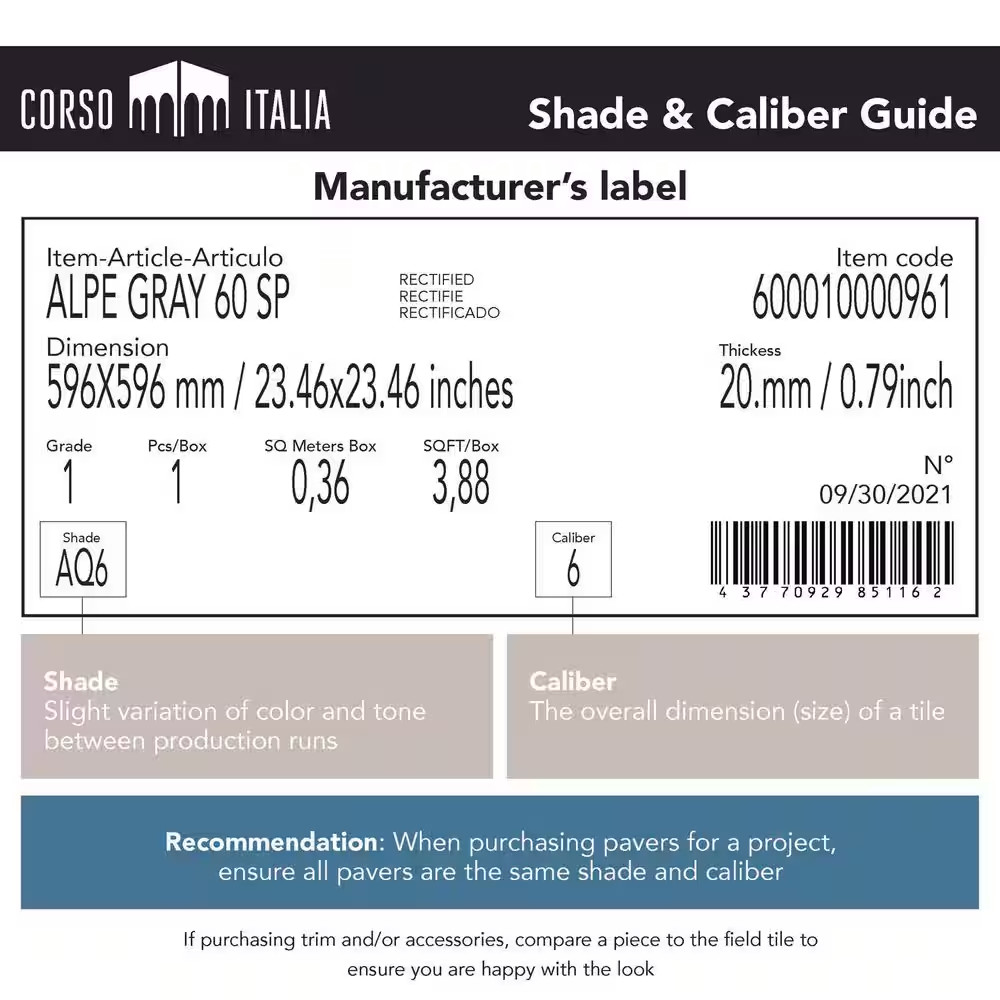Flagstone Gold 24 In. X 24 In. X 0.75 In. Stone Look Porcelain Paver