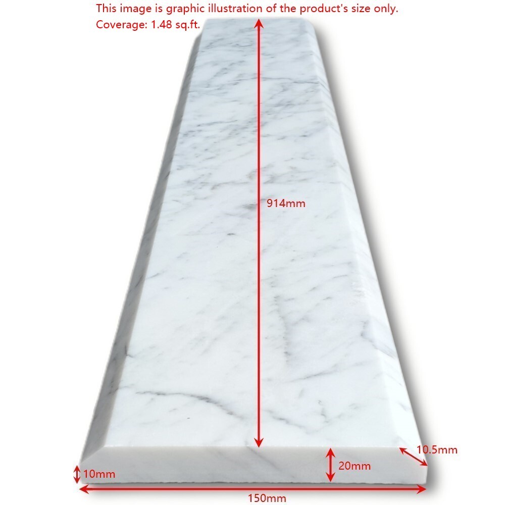 N0AP Nero Marquina Black Marble 6×36 Saddle Threshold Beveled Tile Polished