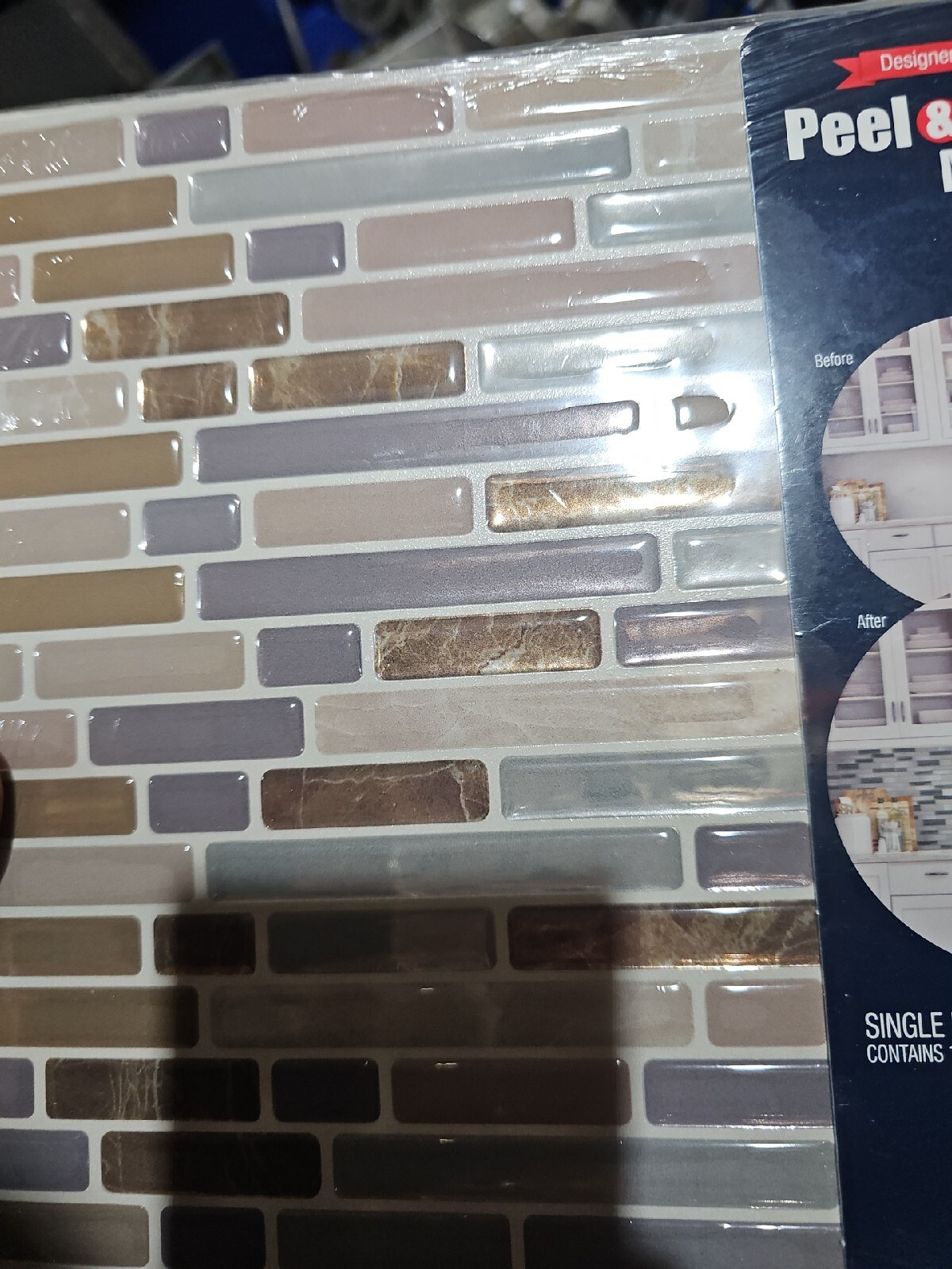 Peel And Stick Mosaics Shale Storm Beige Stone Look Peel And Stick Wall Tile