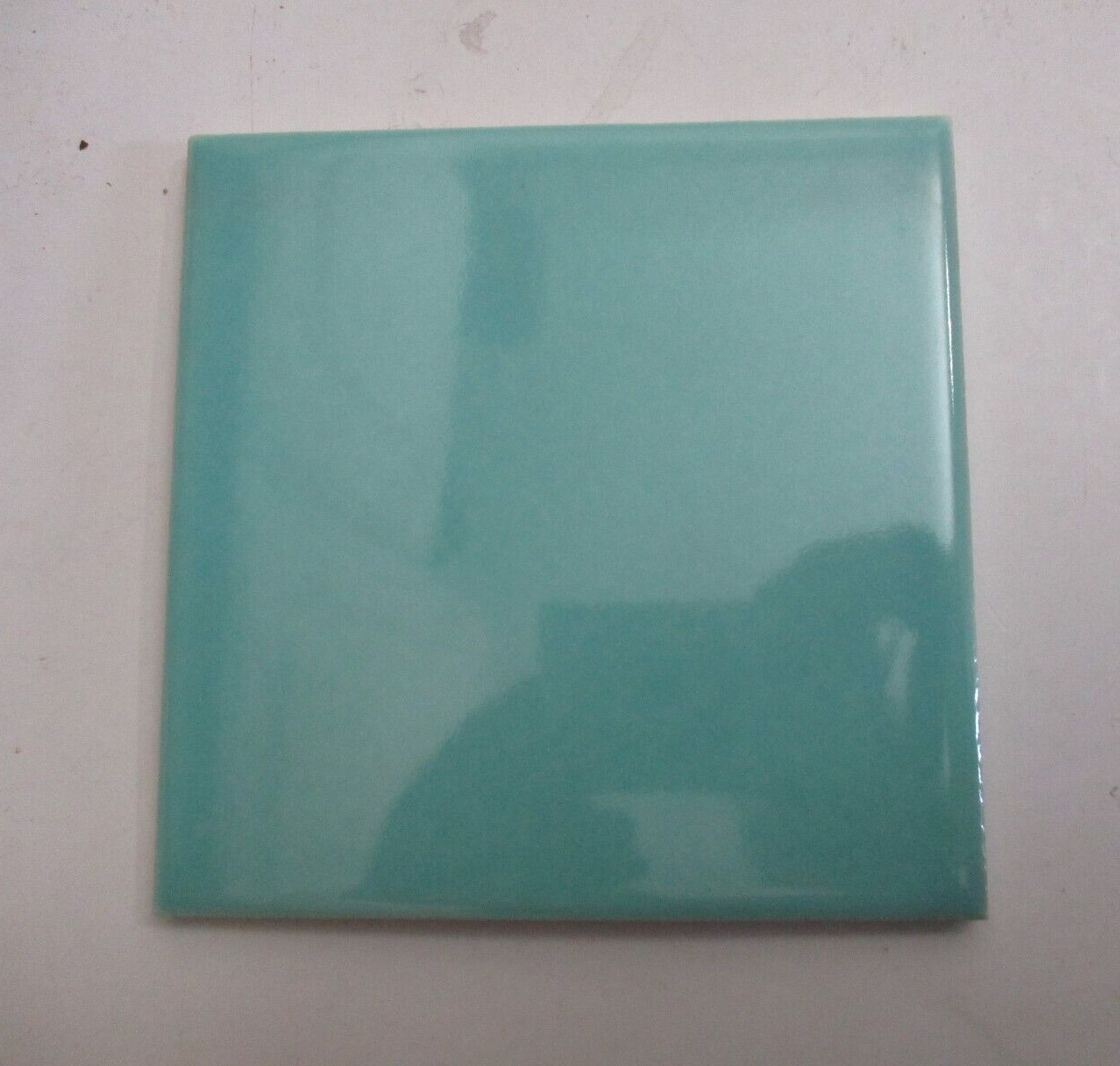 1 Wall Tile Atco USA 4-3/8″ Sq. Aqua Green Turquoise Ceramic 1950s Retro Vintage
