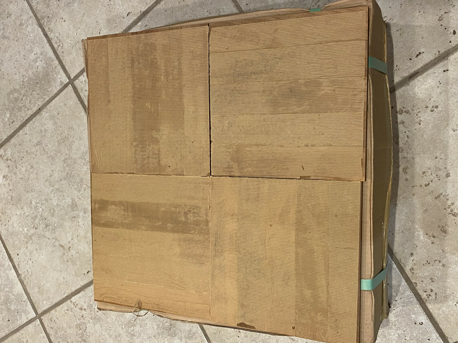 Vintage Thai Teak Parquet Flooring 18×18 Unfinished MCM Bangkok Industries NOS