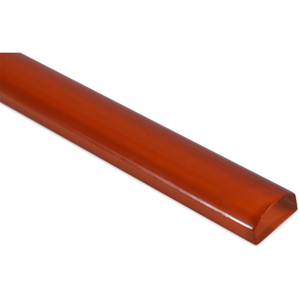 Burn 3/4 In. X 12 In. Glass Pencil Liner Trim Wall Tile