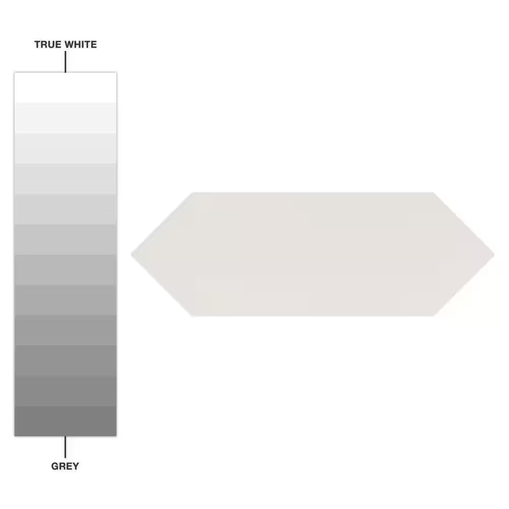 Kite White 3-7/8 In. X 11-3/4 In. Porcelain Floor and Wall Tile (11.2 Sq. Ft./Ca