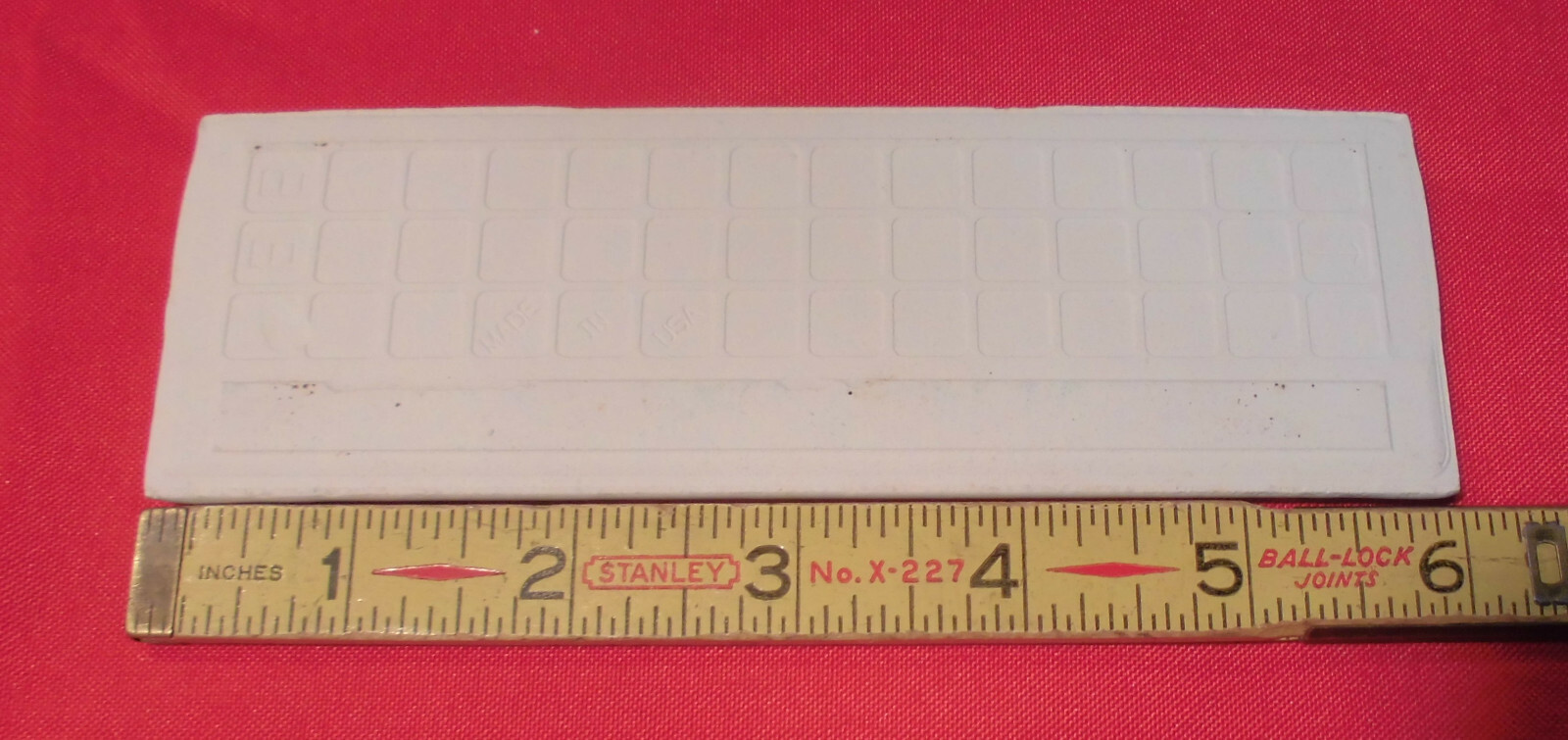 1 pc. Vintage Ceramic Bullnose Tile 2” X 6” *Matte Almond* Flat-Surface Type