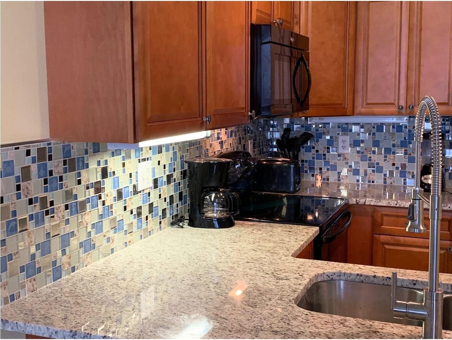 Blue Sea Glass Tile Backsplash Beach Style Mosaic Tiles Real Seashell Inside …