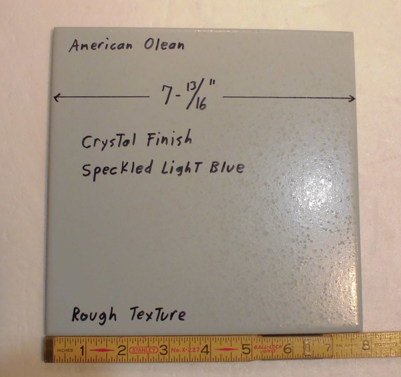 1 pc. Speckled Light Blue: 8″ Ceramic Floor Tile by American Olean, Crystal