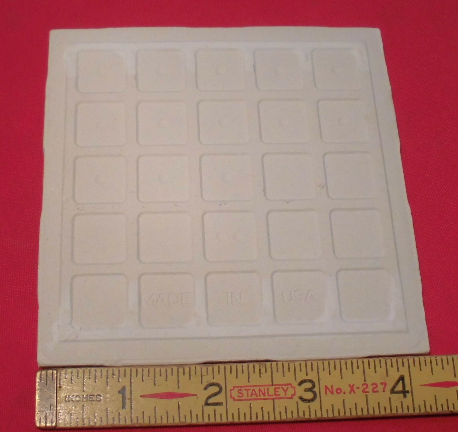 1 pc. Glossy Ceramic Tile *Light Almond* 4-1/4″ by Regal Co. New Stock, USA