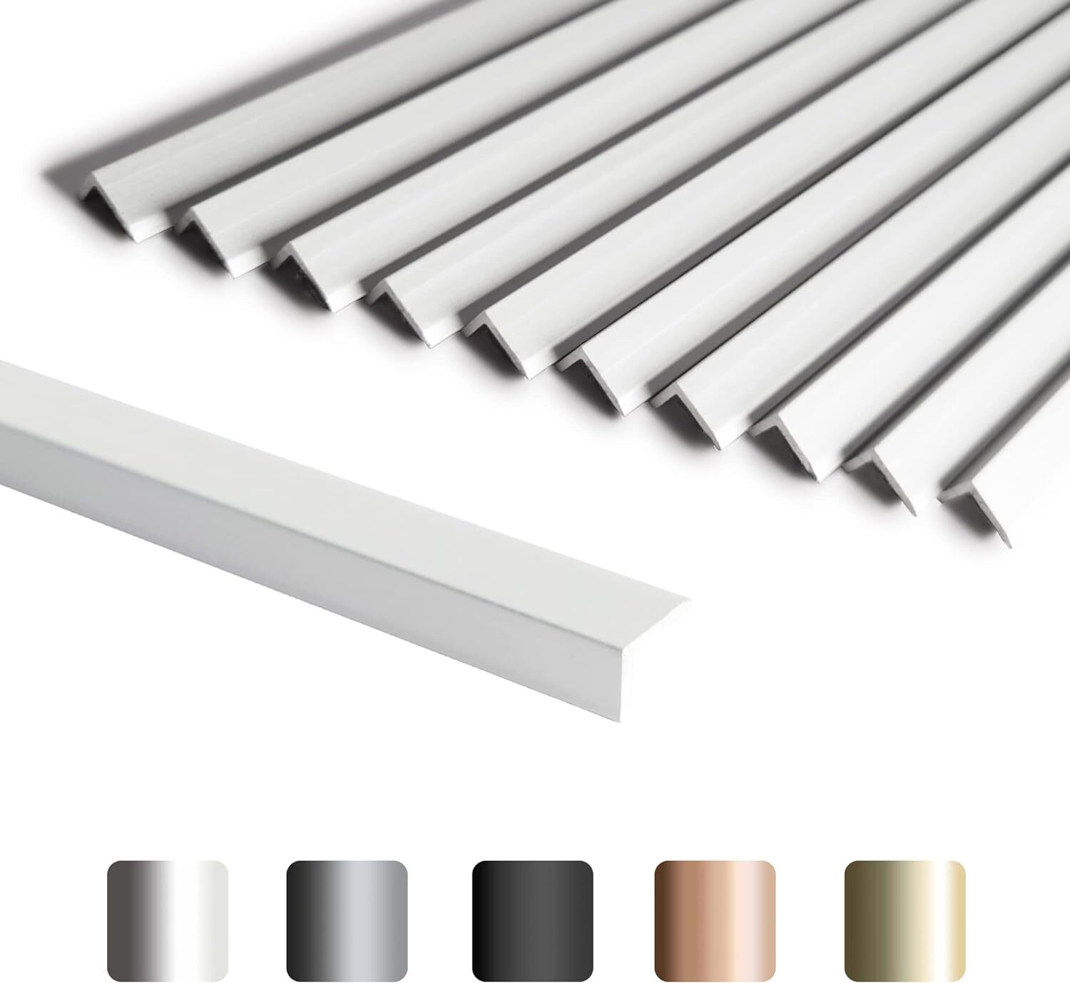 10-Pack 12 Inch Peel and Stick Aluminum Tile Trim, Decorative Kitchen Backsplash