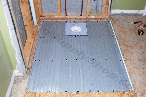 ClearPath Curbless Shower Pan System up to 36 x 72 ABS or PVC Drain