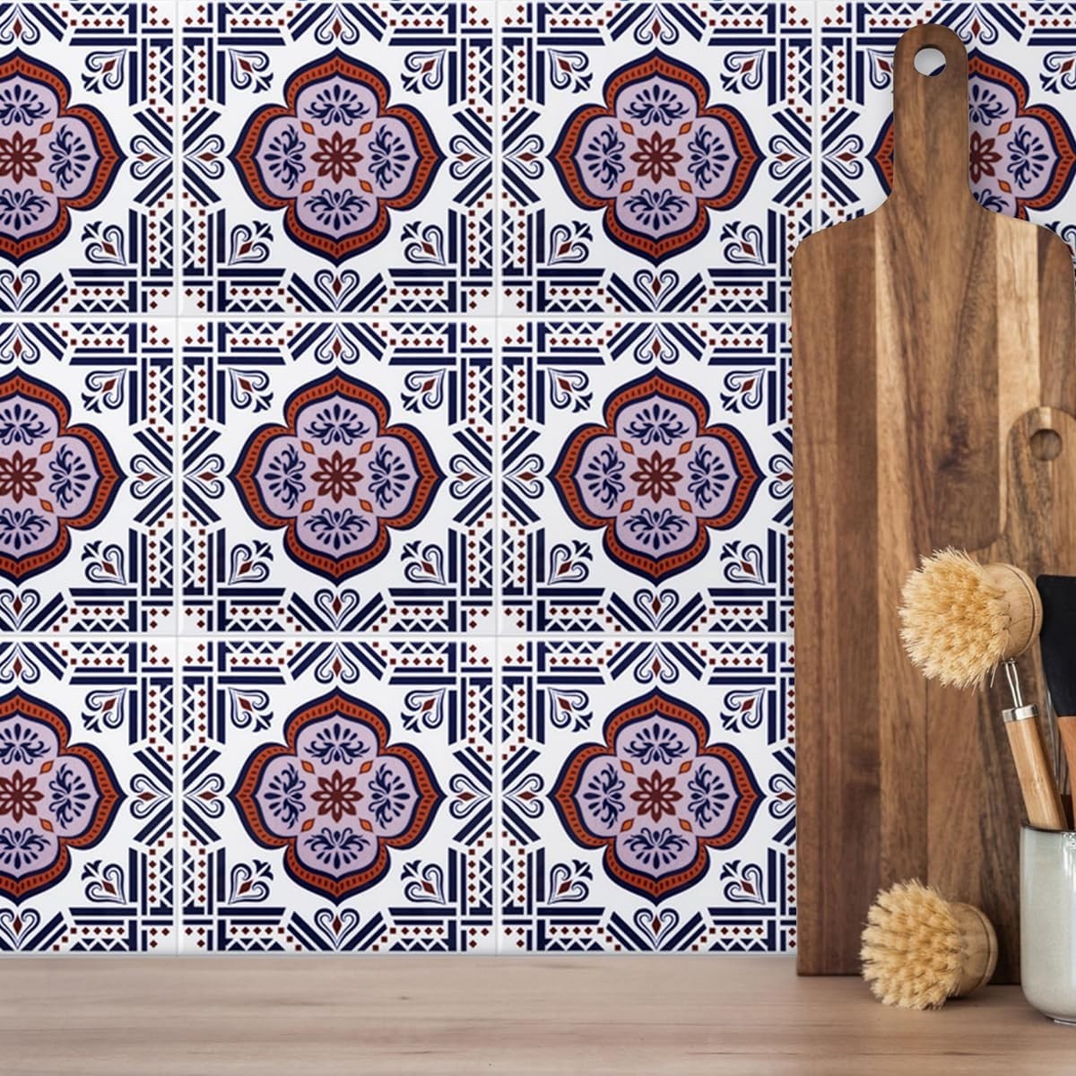 32 Colorful Talavera Peel and Stick Backsplash Tiles – Waterproof & Easy Install
