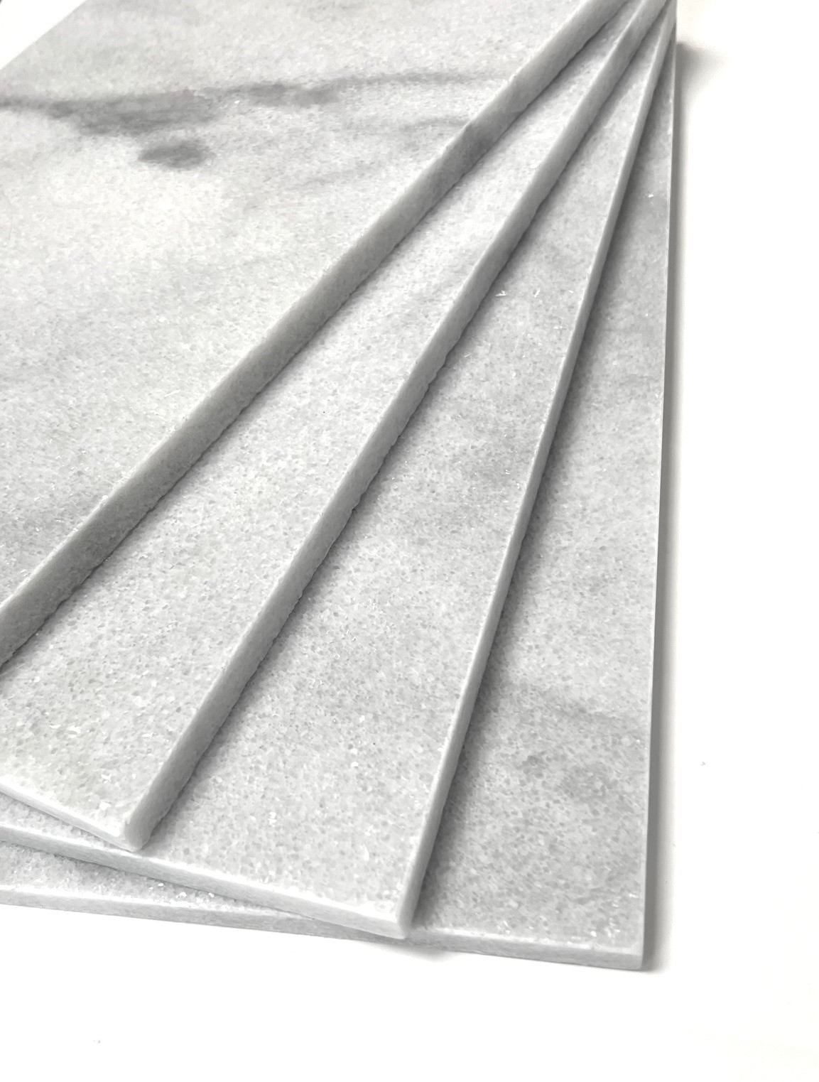 Carrara Gray 6×12 High Honed Straight Edge Marble Floor Wall Tile Kitchen (1 SF)