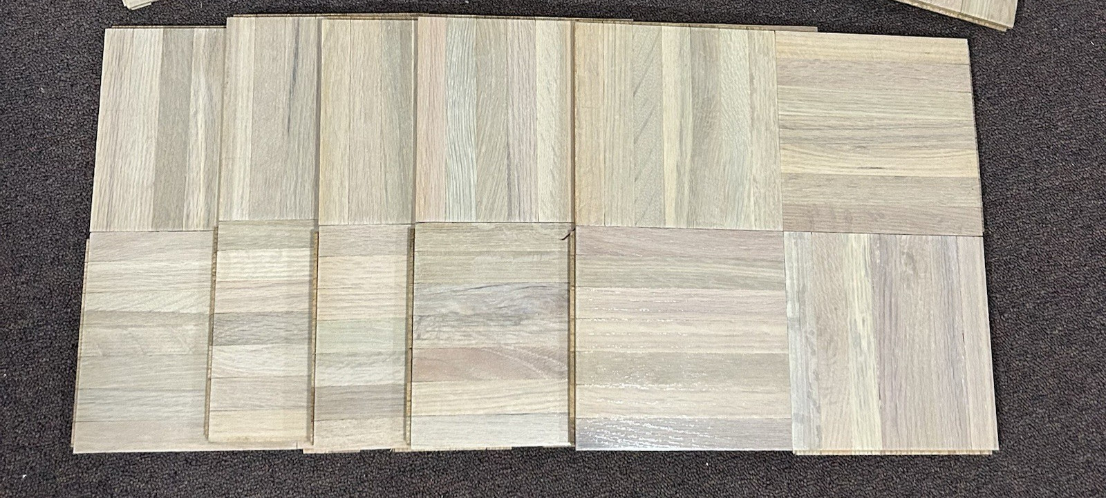 OAK PARQUET FLOOR: 5 SQ FT 12x12x5/16 Savannah Alabaster Tiles NEW!