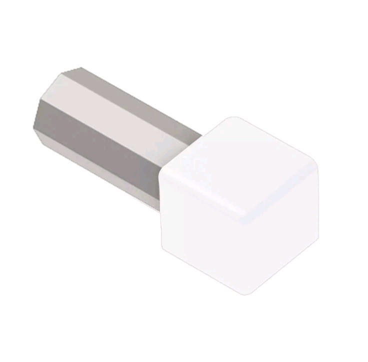 2x Schluter Quadec ED/Q110BW Out Corner 7/16in. Aluminum Bright White 2pcs.