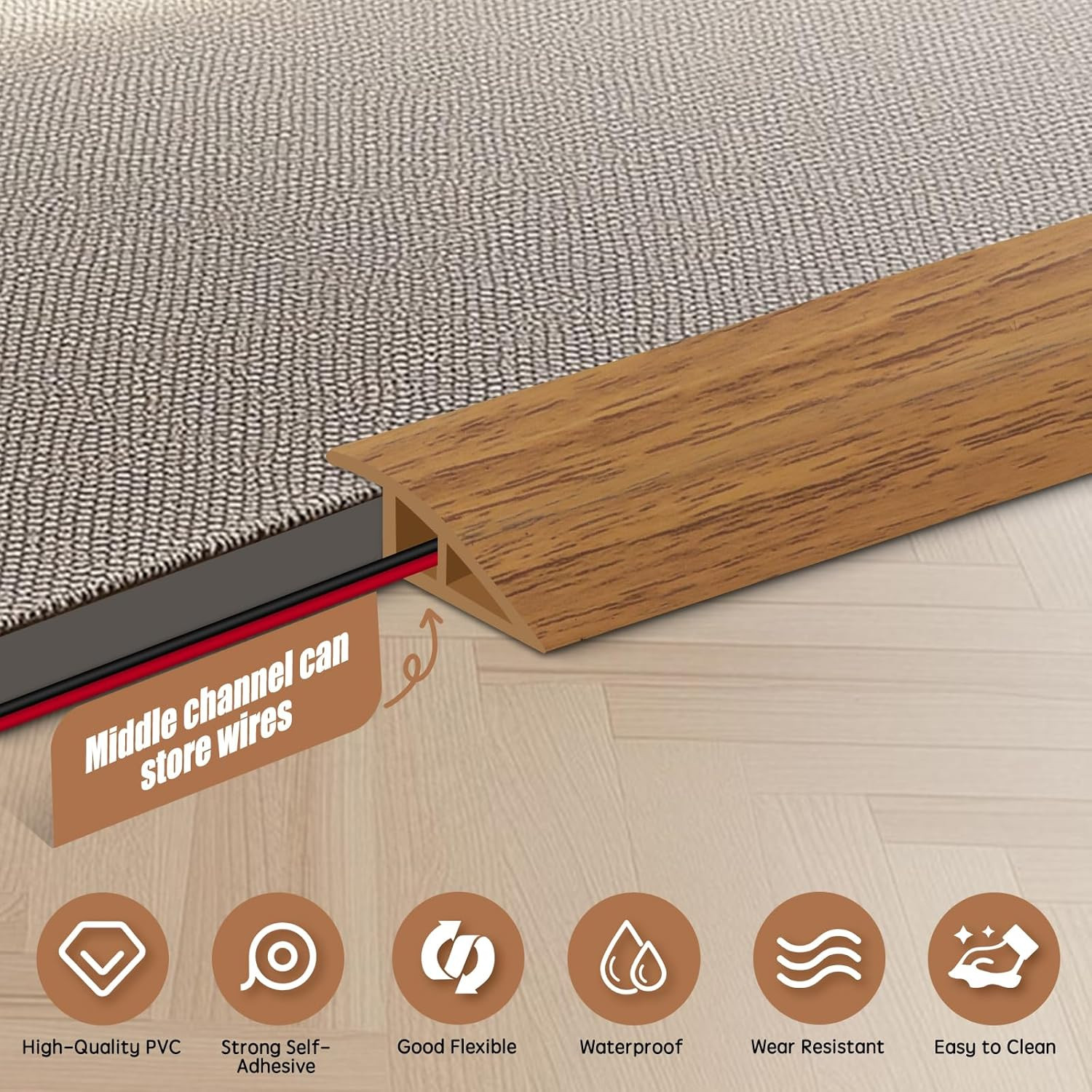 Floor Transition Strip Door Threshold 39″ Floor Transition Reducer Trim on The E