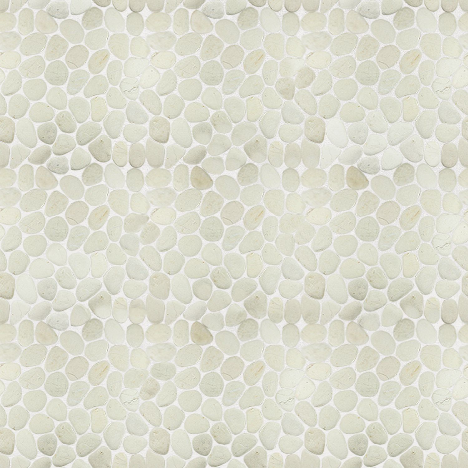 White Pebble Natural Stone Mosaic Wall & Floor Tile ($11.50/SqFt)