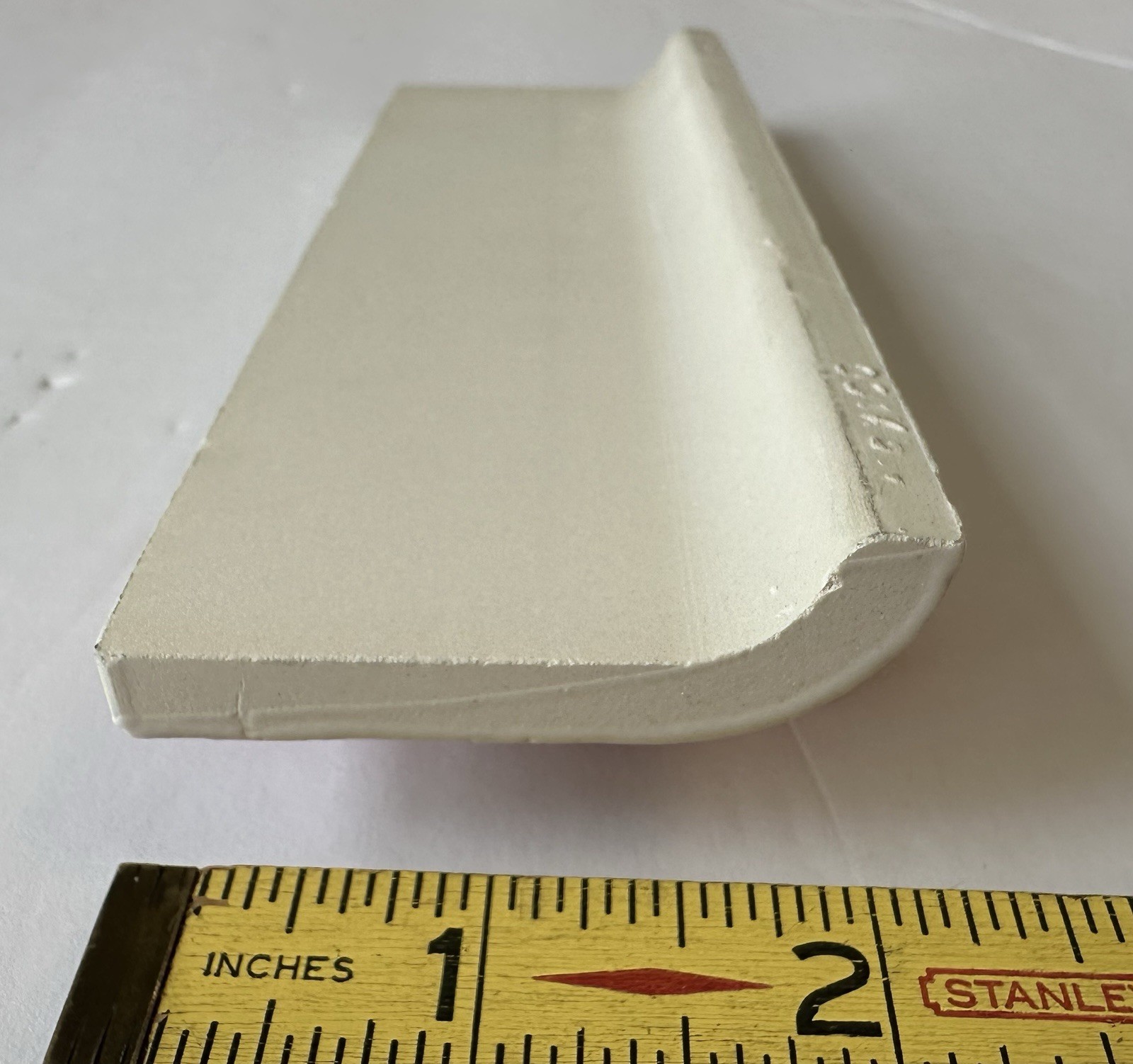 1 pc. Vanilla / off- white: 2″ X 6″ Radius Bullnose Ceramic Tile: American Olean