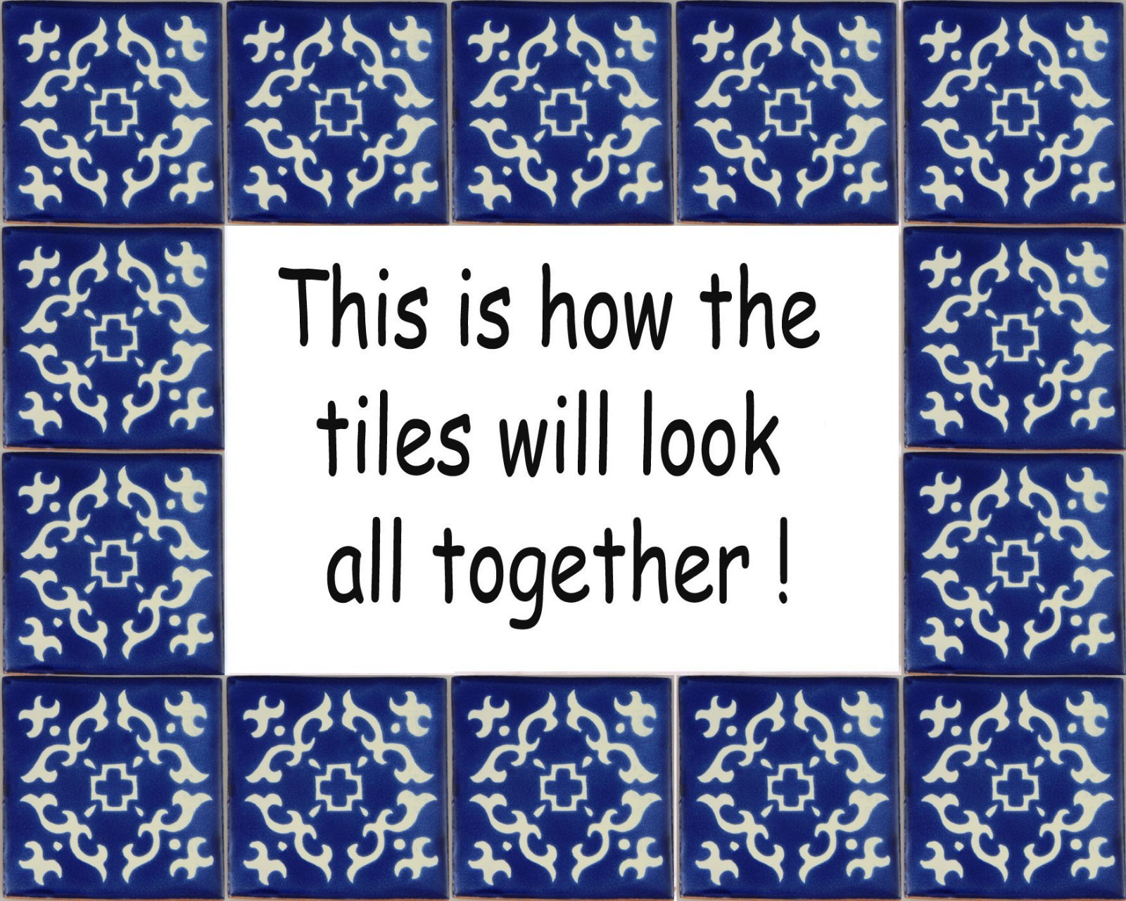 C352- Mexican Handmade Talavera Clay Tile Folk Art 4×4″ Handpainted