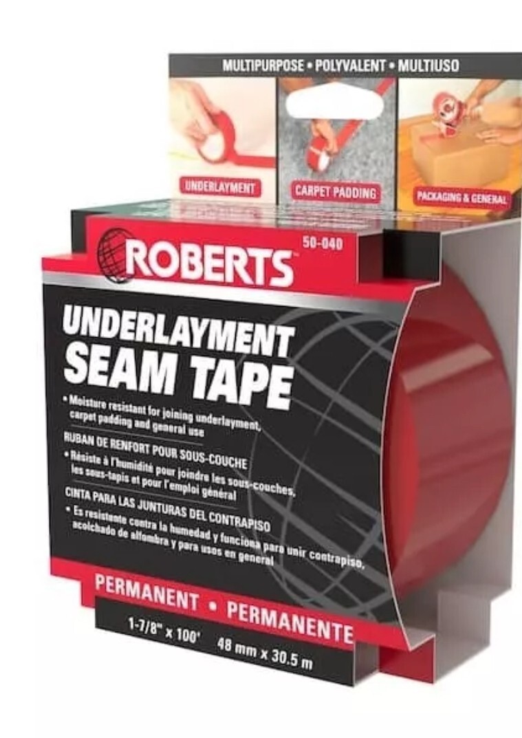 ROBERTS Seam Guard 1-7/8 in. x 100 ft. 48 mm x 30.5 m Underlayment Tape Roll Red