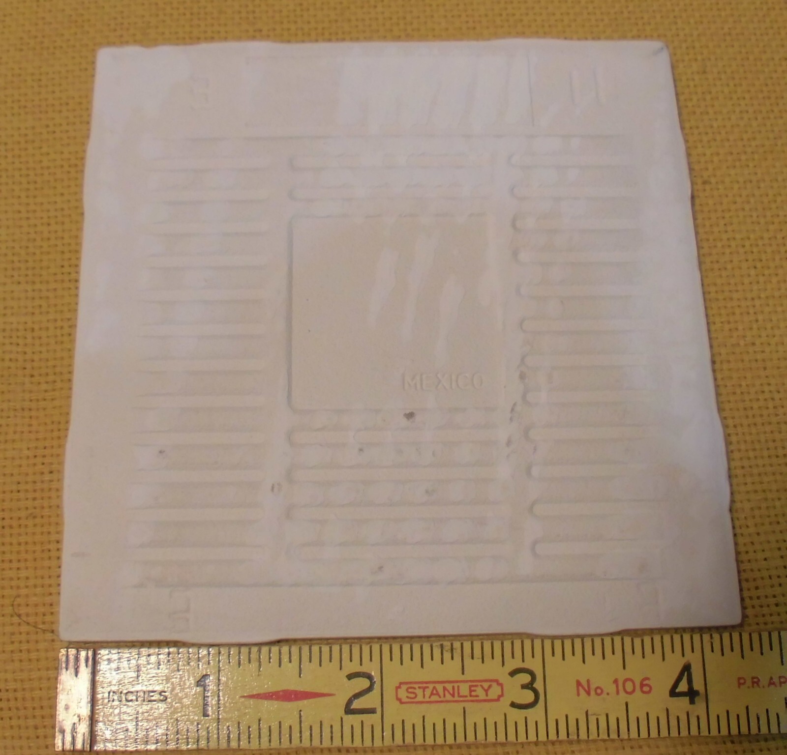 1 pc. Bisque Matte Ceramic Tile by Daltile #BISQ: 4-1/4″ Light Brown, NEW