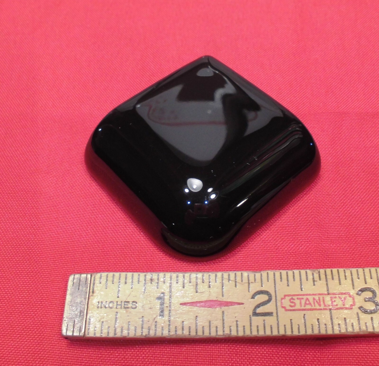 2 pcs. *Glossy Black* 2″ X 2″ X 5/8″ Ceramic Bullnose Radius Corner Tiles, NEW
