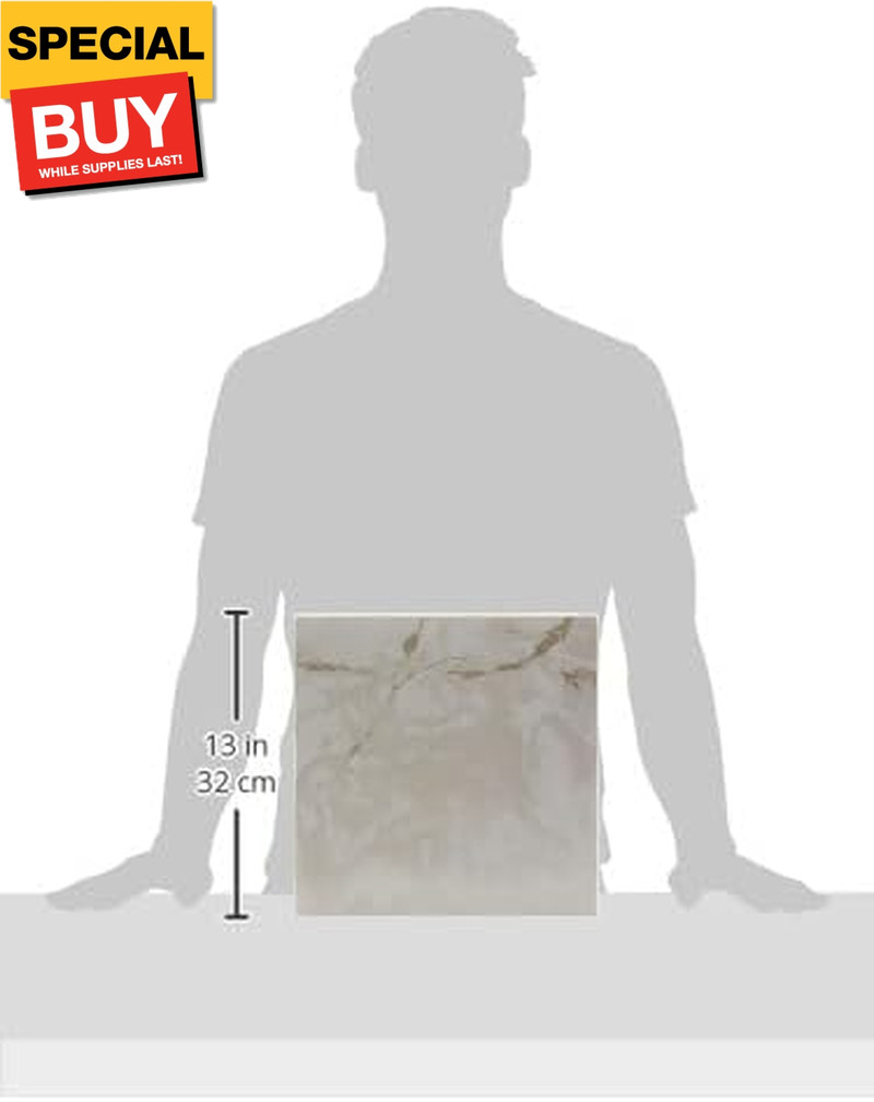 FTVMA40220 Nexus 12-Inch Vinyl Tile, Marble Classic White with Grey Veins, 20 Co