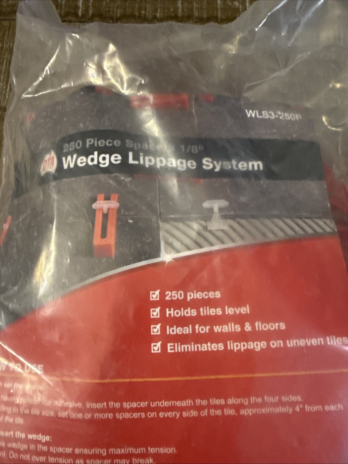 DTA 250 Piece 1/8” Spacers Wedge Lippage System -Brand New-SHIPS N 24 HOURS