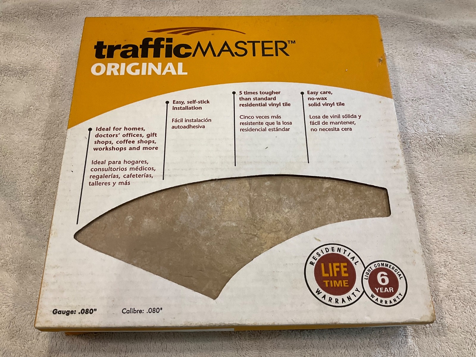 5 TrafficMaster Sandstone Self Stick Vinyl Floor Tiles 12×12 PeelandStick TM370