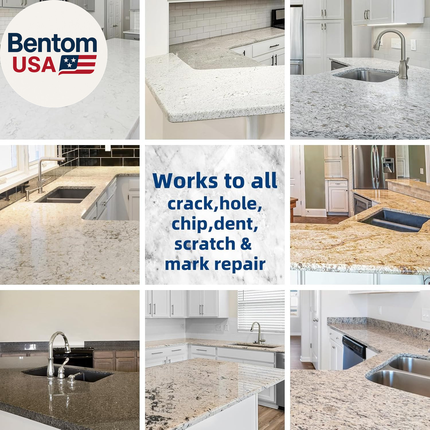 Marble and Granite Repair Kit Porcelain Marble Stone and Quartz Countertops Repa