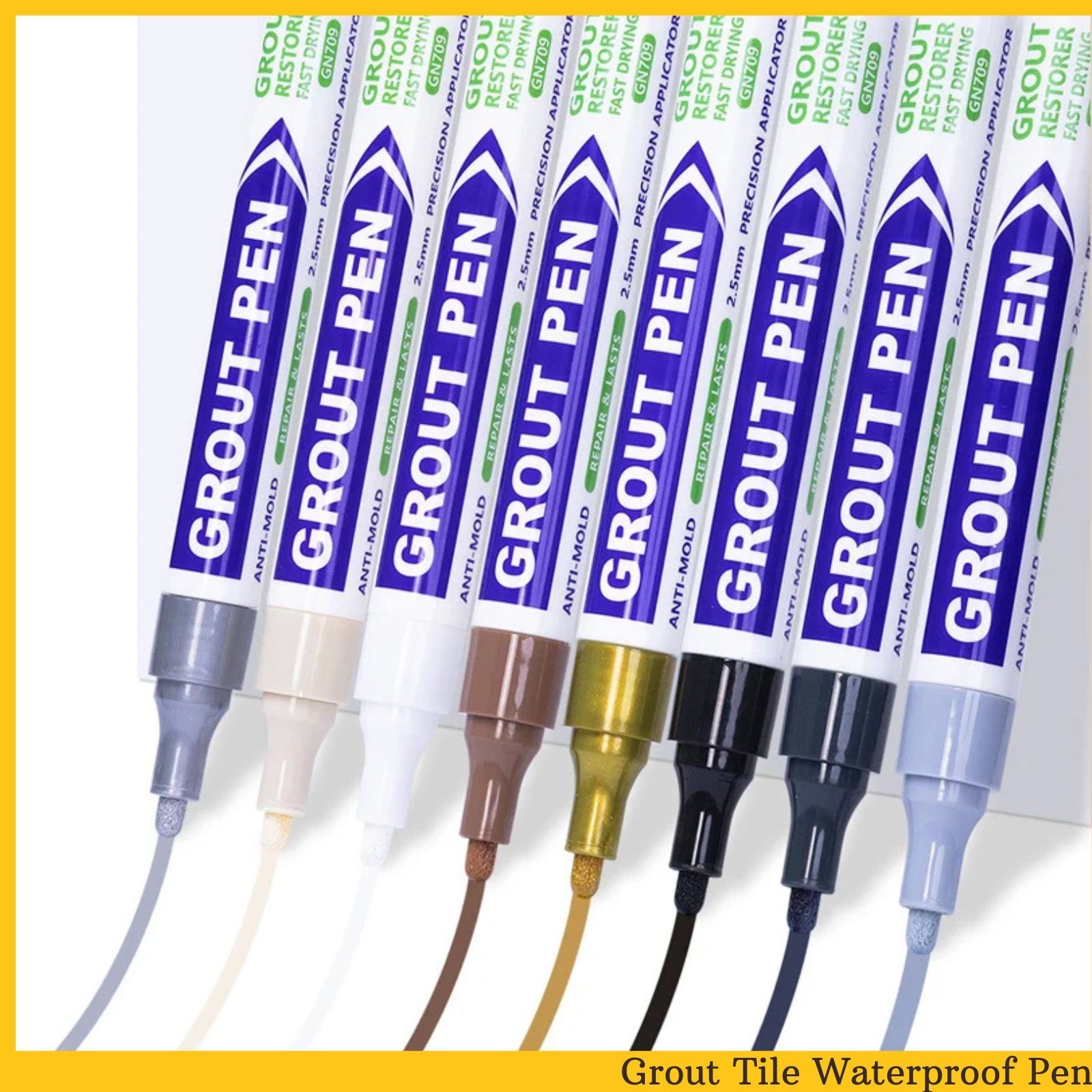 Waterproof Tile Grout Pen Repair Sealer Marker White 8 Colors Bathroom Kitchen