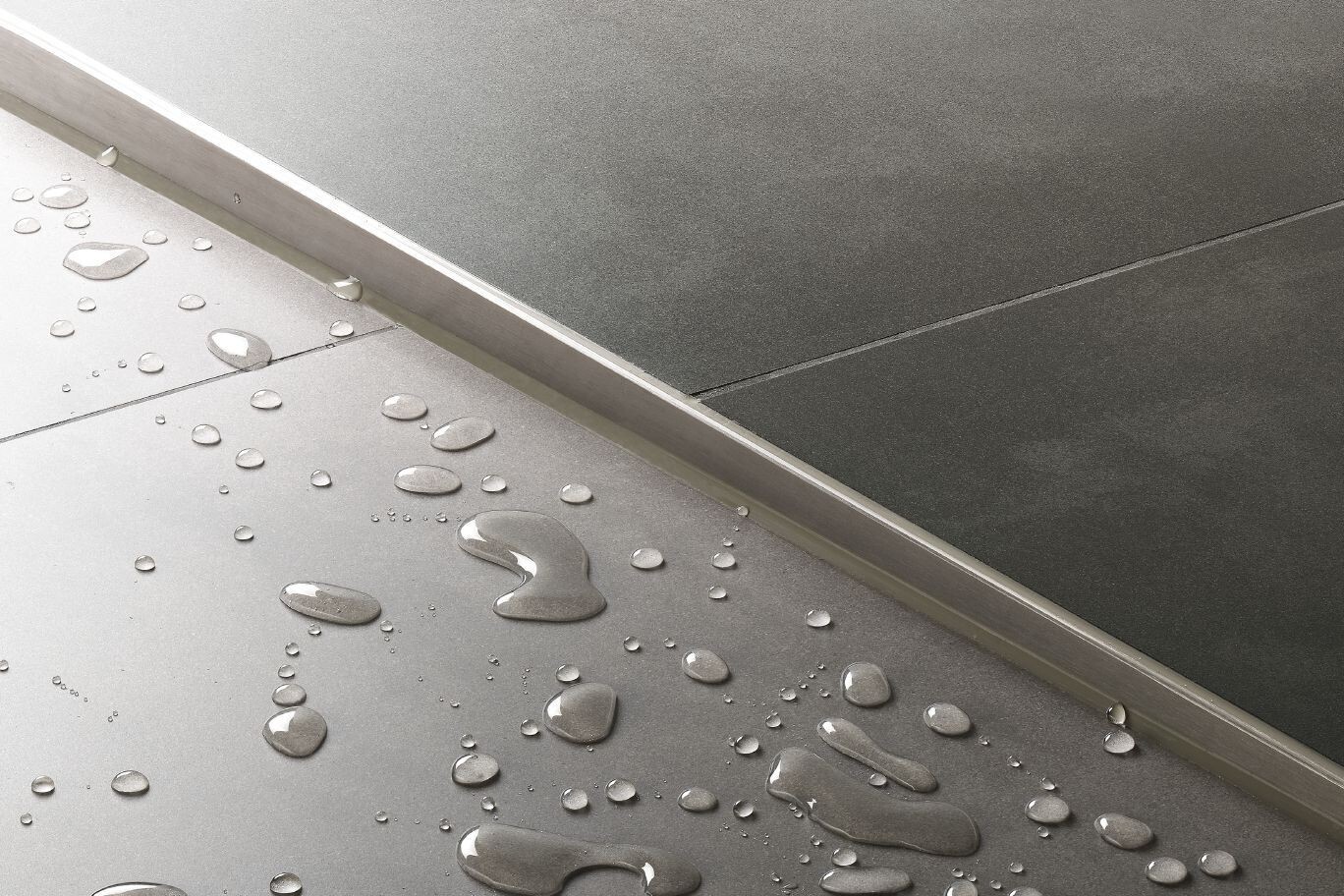 Schluter®-SHOWERPROFILE-S 10mm x 200cm 2%grade SPSB 125 EB/200 Brushed Stainless