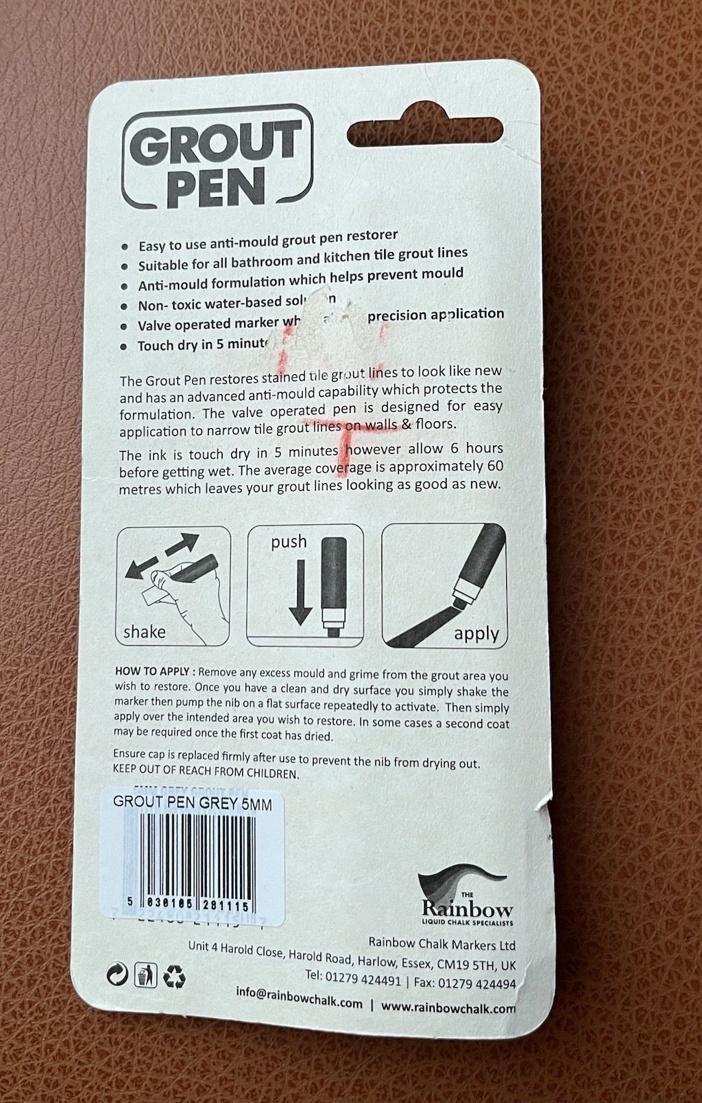 Rainbow Grout Pen Gray Tile Paint Marker: Waterproof Grout Paint Restorer