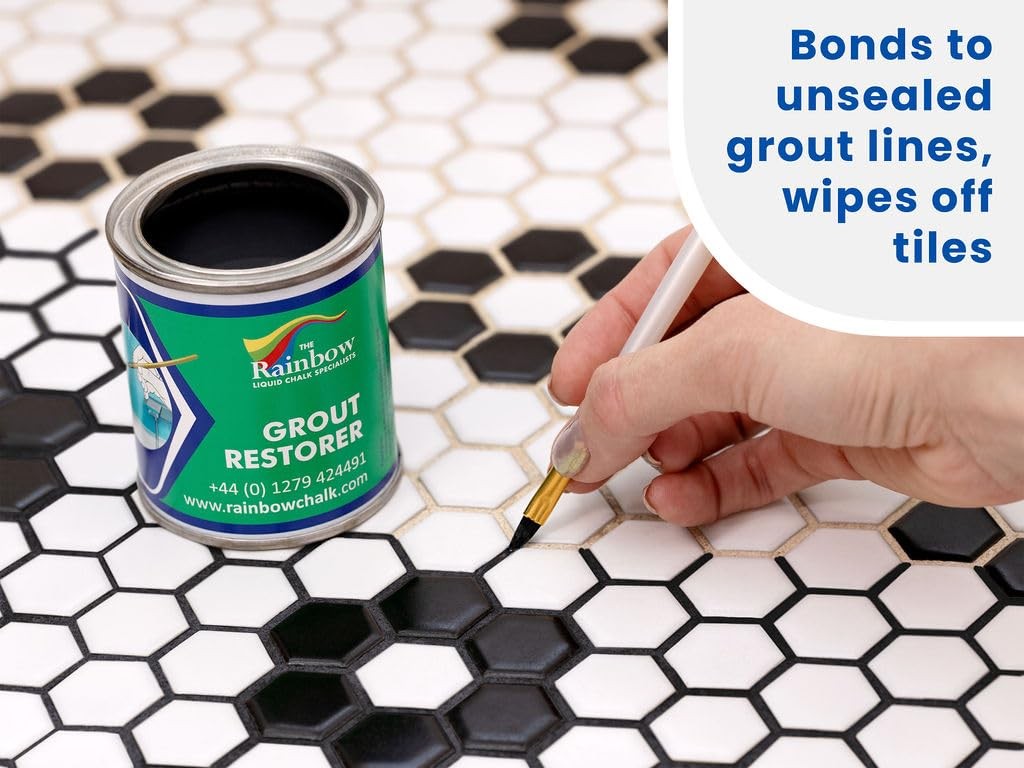 Grout Pen Black Grout Paint: Waterproof Tile Paint Grout Refresh Restorer for Fl