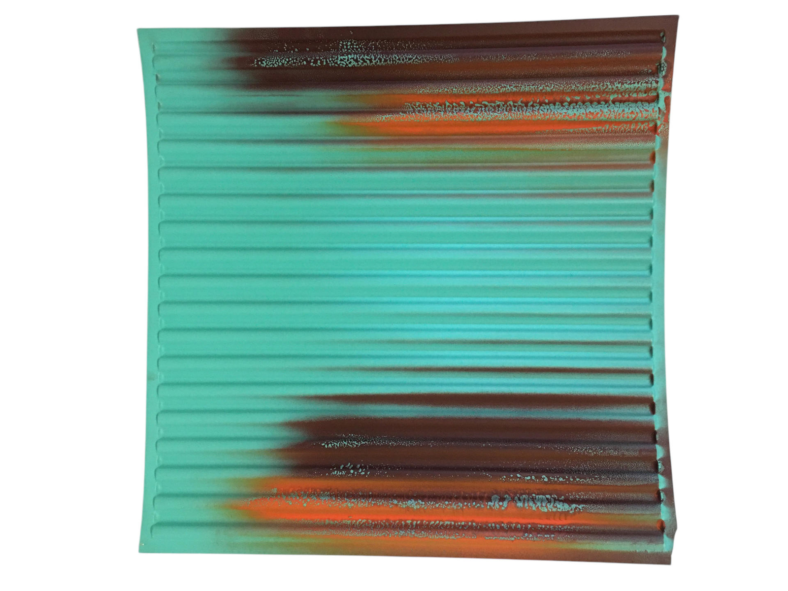 261 Ridged Metal PVC 2′ x 2′ Lay-in Ceiling Tile, Rustic Ocean, 25 Piece