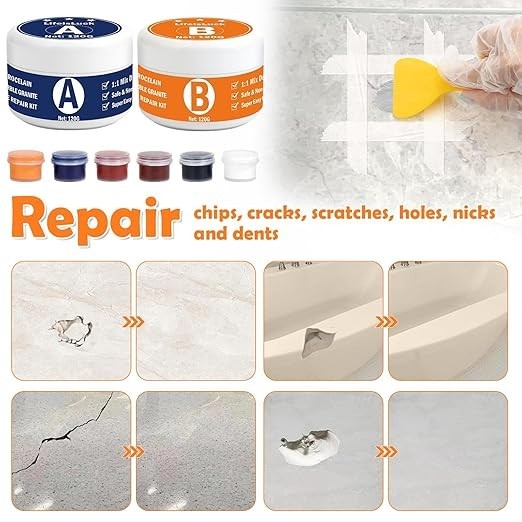 Marble and Granite Repair kit Porcelain Marble Stone and Quartz Countertops R…