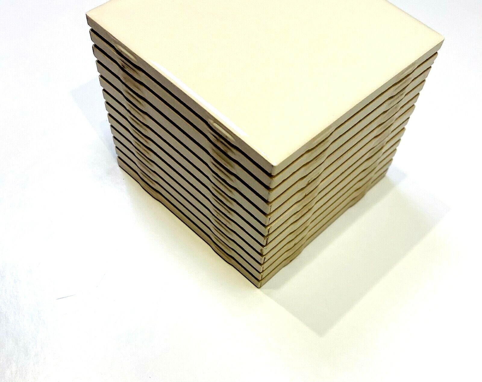 Almond Glossy 4.25×4.25 Ceramic Tile Coaster Arts&Crafts 4×4 Backsplash 1 PIECE