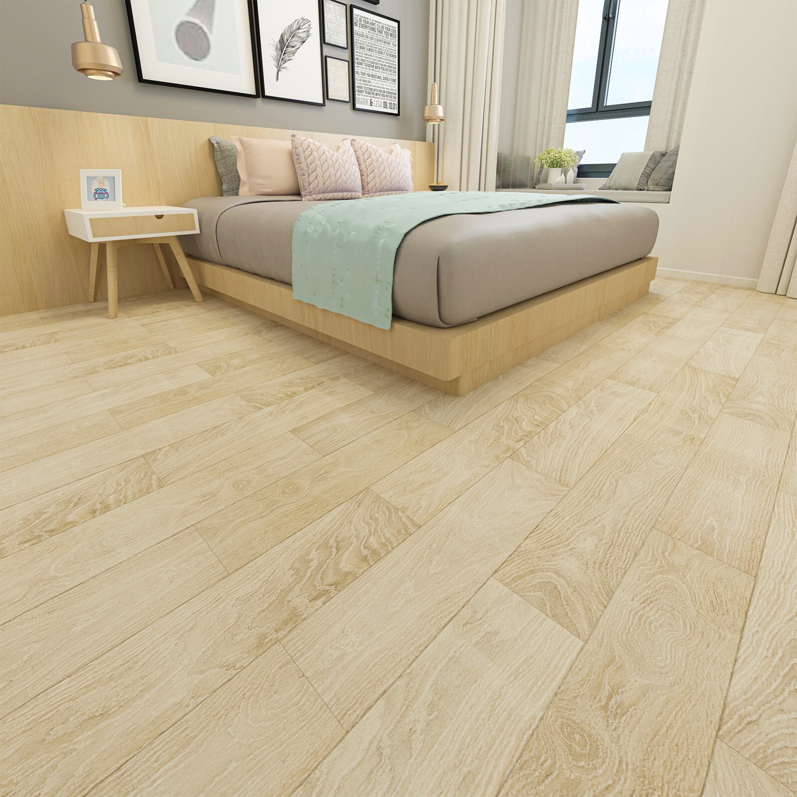 Art3d Vinyl Wood Planks, Peel and Stick Flooring Tiles 36×6″ 36-Pack(54 sq/case)