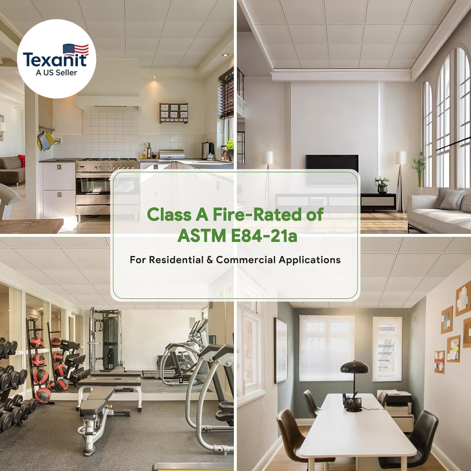 2Ft X 2Ft Printed Pro Ceiling Tiles Waterproof, Washable and Fire-Rated – High-G