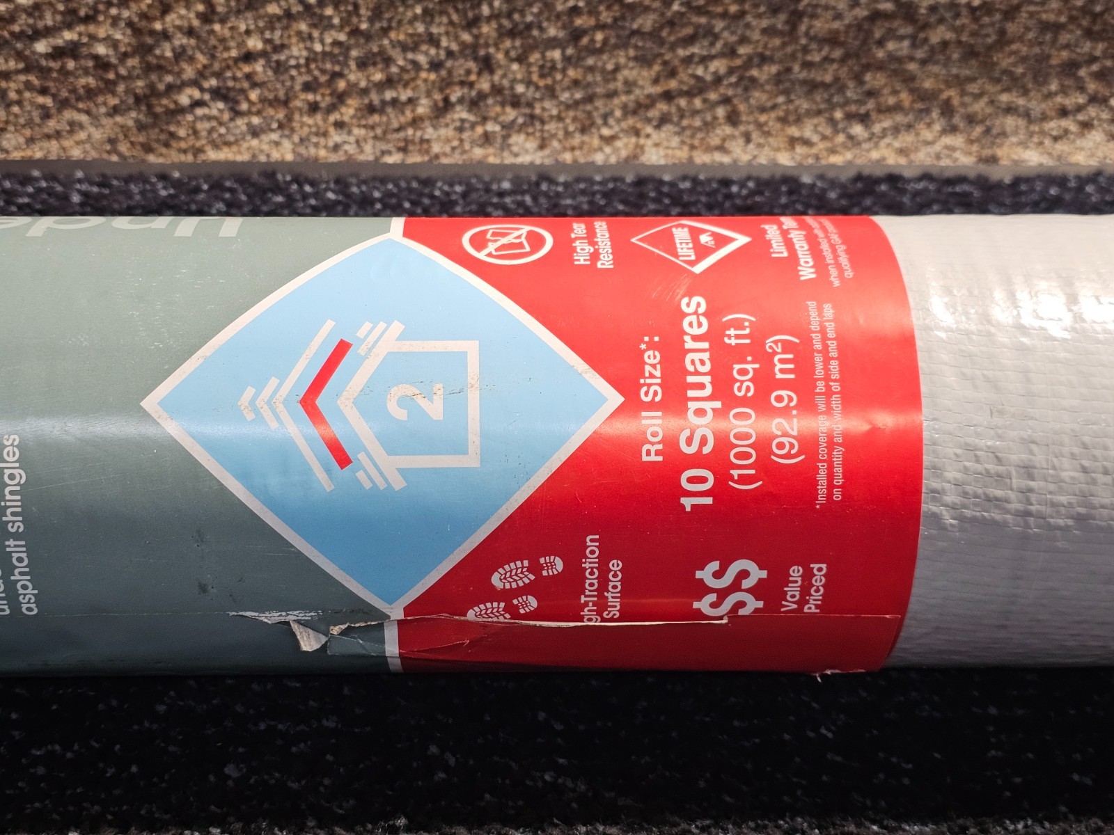 GAF 0973 FeltBuster 48-in x 250-ft 1000-square ft. Synthetic Roof Underlayment