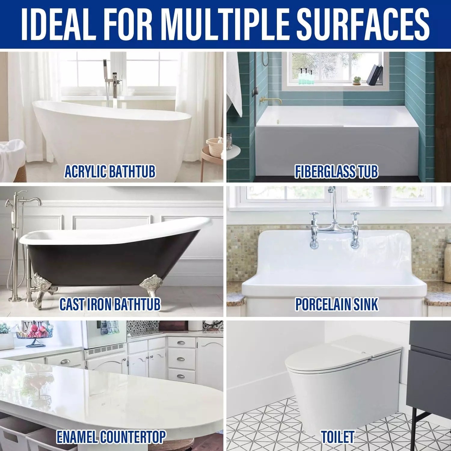 Bathtub Repair Kit White, Bathtub Enamel and Fiberglass Tub Repair Kit, Fix Chip