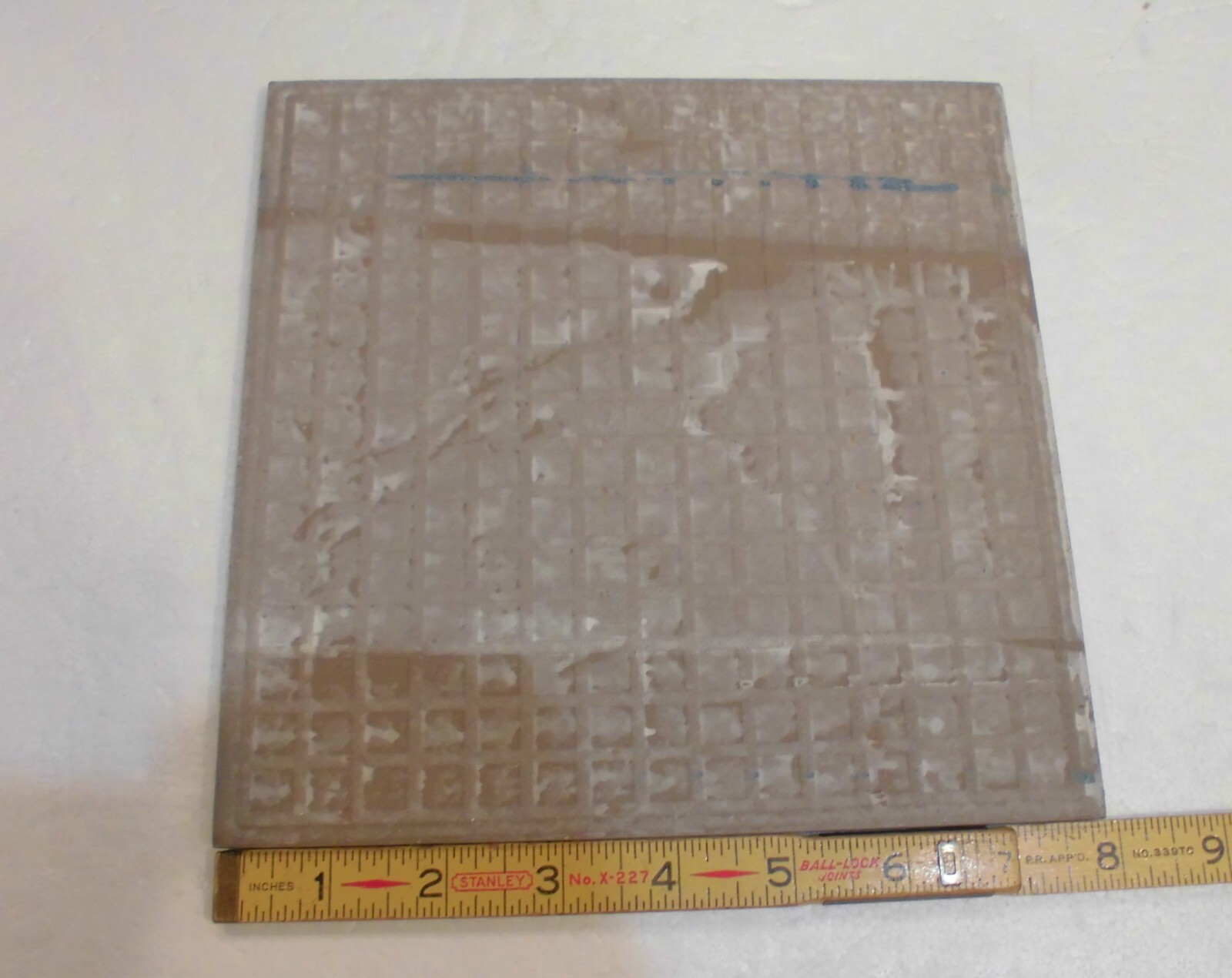 1 pc. Matte Darker Blue: 8″ Daltile Ceramic Floor Tile: Lightly Textured, NEW