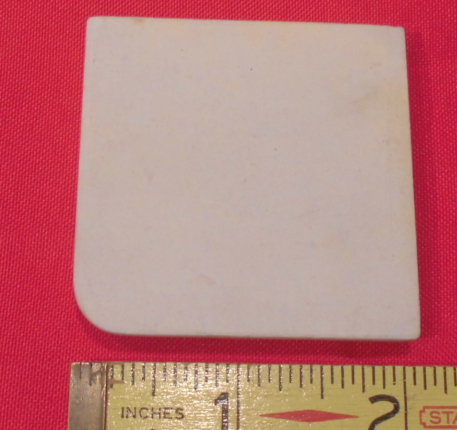 1 pc. Shell Pink: 2″ X 2″ X 5/16″ Glossy Ceramic Surface Bullnose Corner Tile