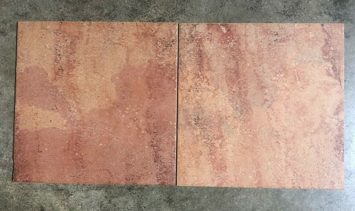 12×12 Tile Magma Red Ceramic Floor Remodel Office Kitchen BOX OF 5 TILES T-78