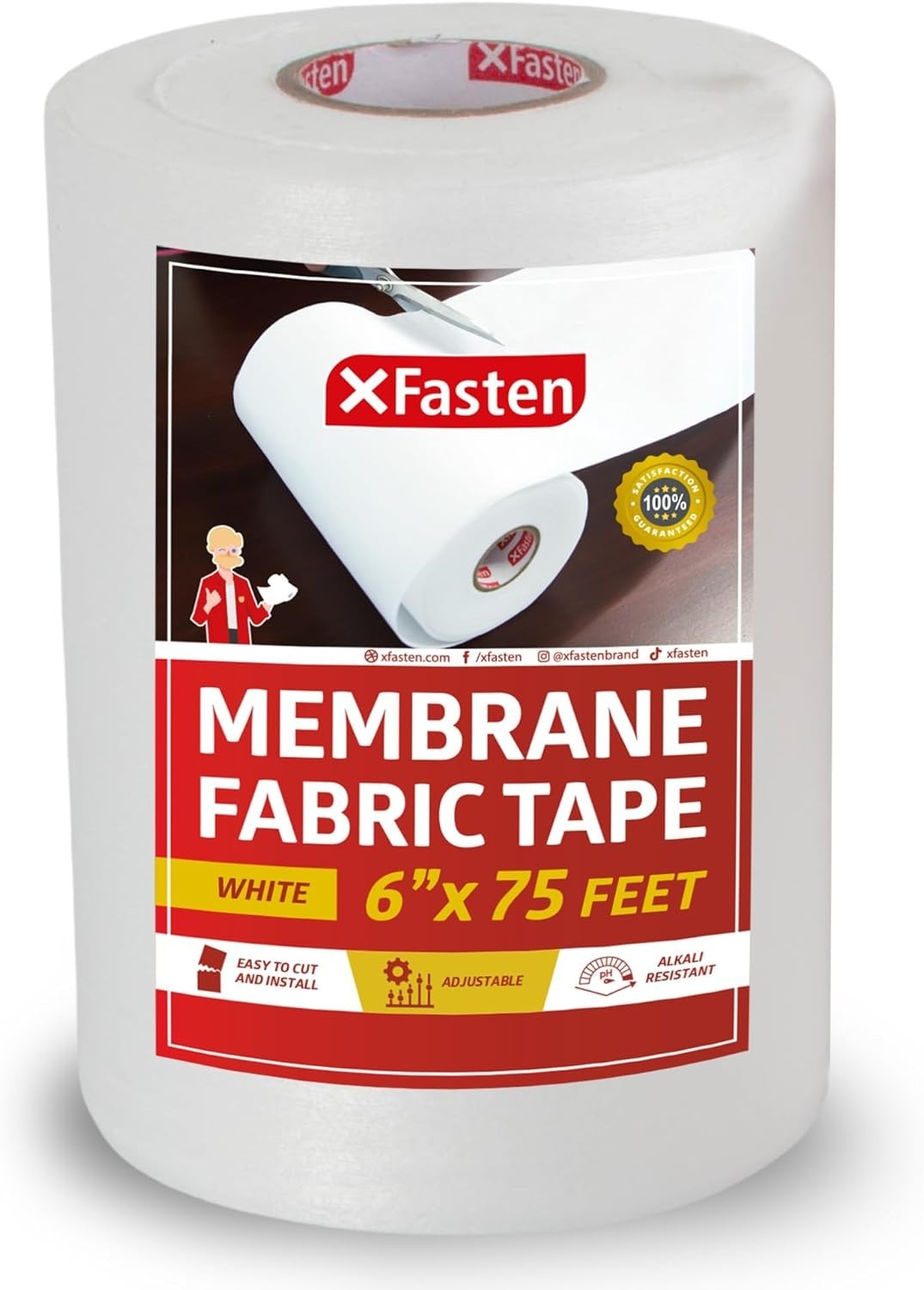 Versatile Waterproof Membrane Tape – 6” x 75 Ft for Seamless Surface Protection
