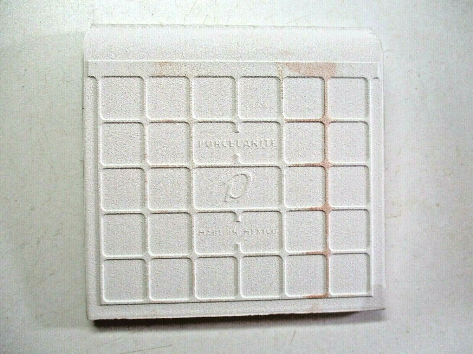 1 Cove Base Radius Tile Porcelanite P 4-3/8″ Square Gloss Off White Ceramic Wall