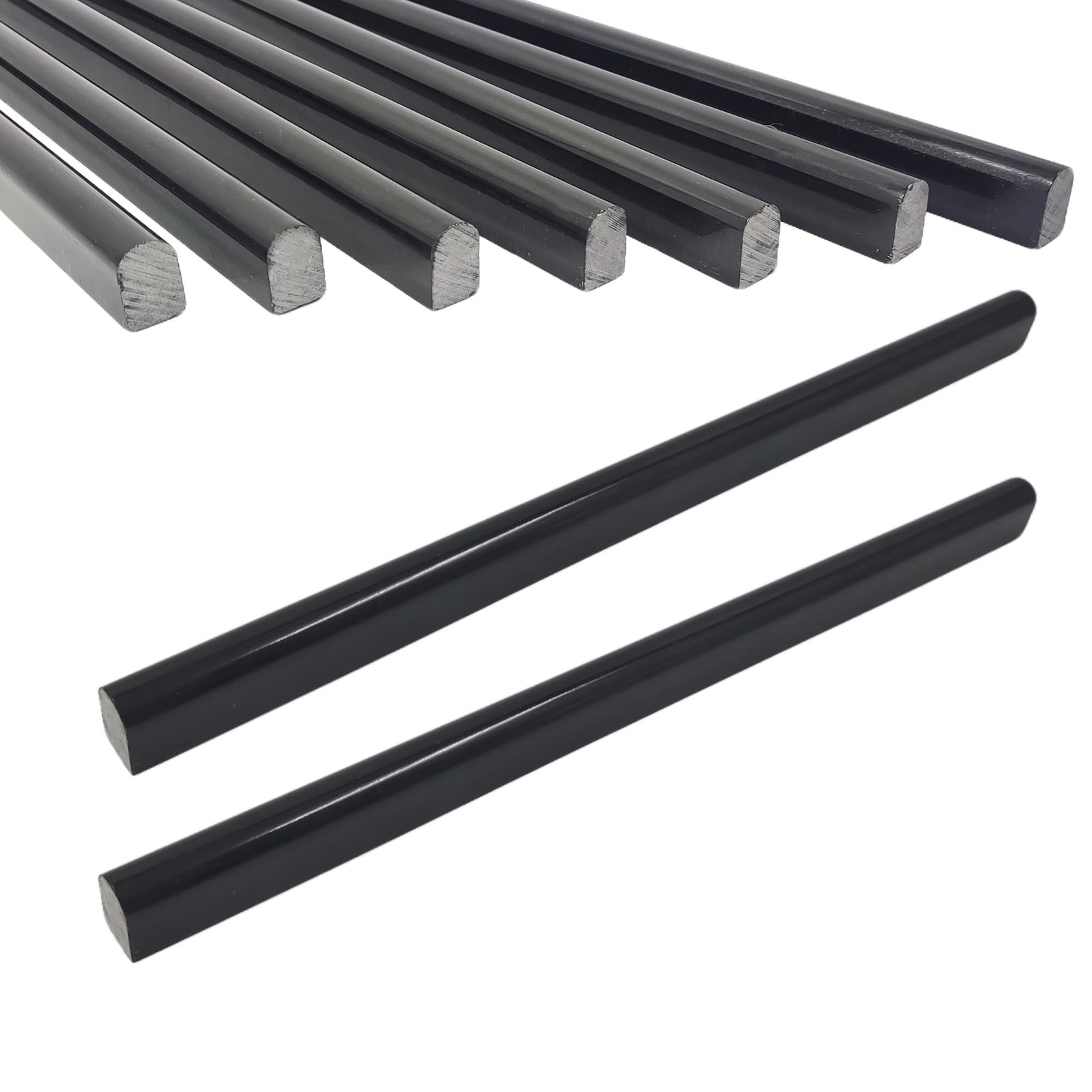 Black 15 Pack Marble Pencil Tile, 0.5″X12″ Polished Marble Tile Edge Trim for…
