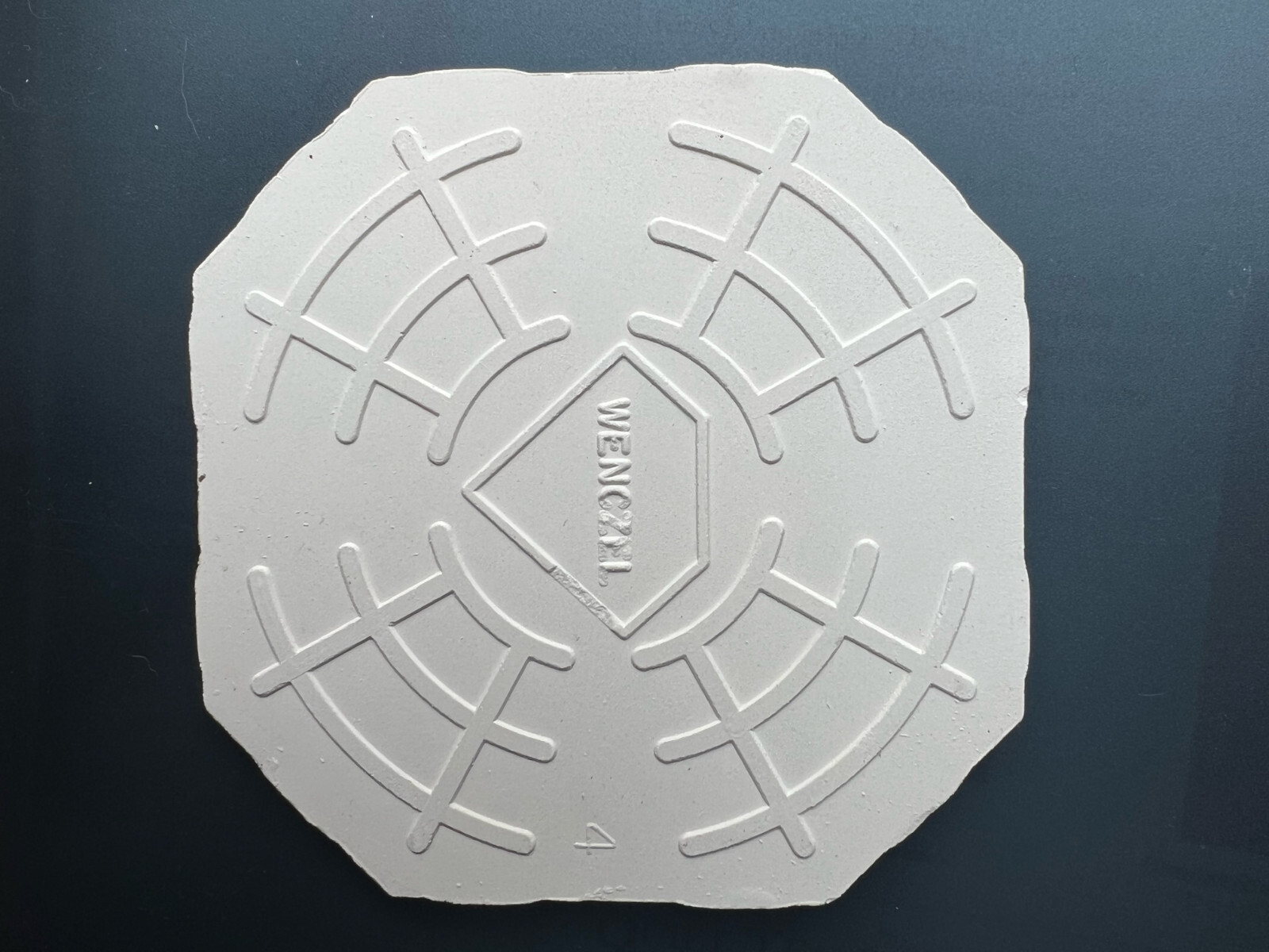 1 pc. Octagon 4-1/4″ Almond *Crystal Glazed* Ceramic Tile by Wenczel Tile Co.