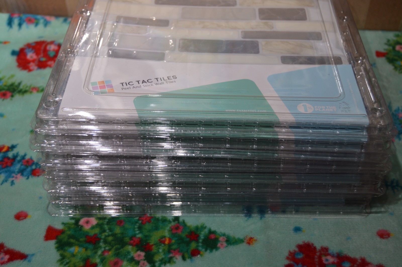 Lot of (9) Tic Tac Tiles Polito Gray 10″x10″ Peel & Stick Tile BRS12